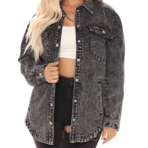 Oversized denim jacket